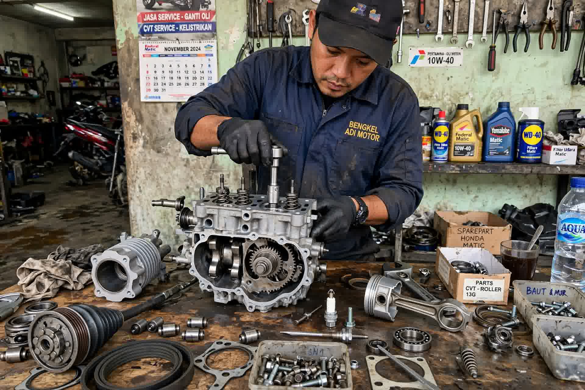 Buka blok mesin motor