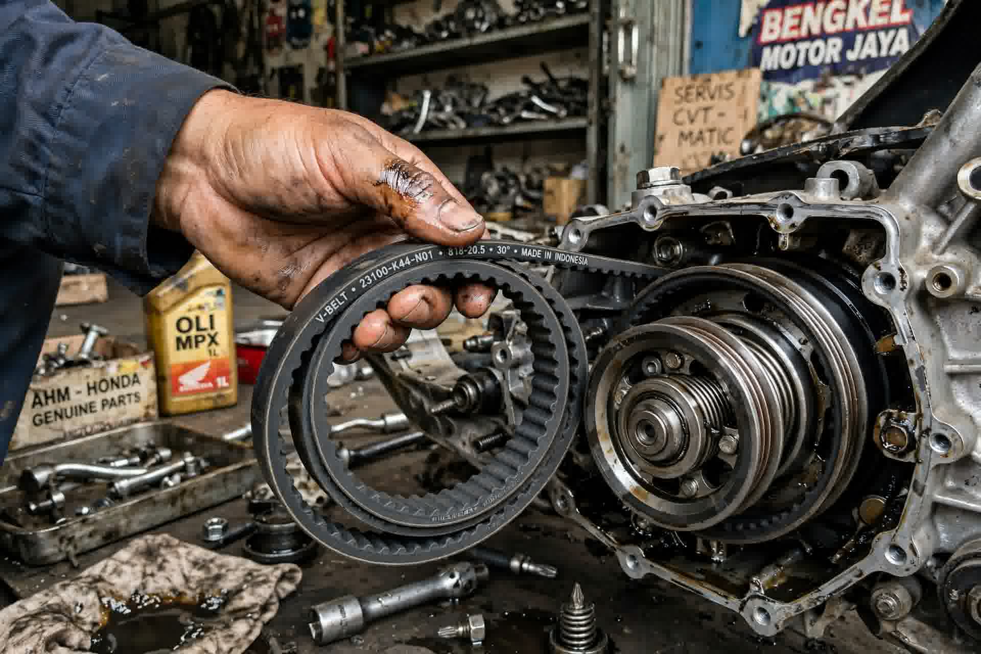 Ganti v-belt CVT motor matik